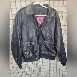 Burks Bay  Black Leather Jacket